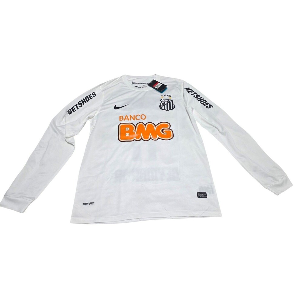 Santos 2012/13 Home Neymar Jr #11 Retro Soccer Long Sleeve Jersey  Men Size L